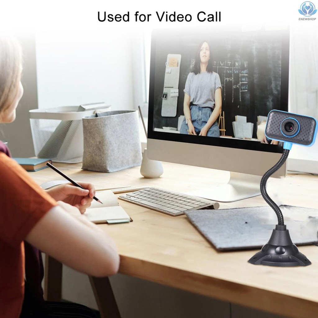 FLEXIBLE Webcam Usb 2.0 Độ Phân Giải Cao 480p Có Micro Cho Máy Tính