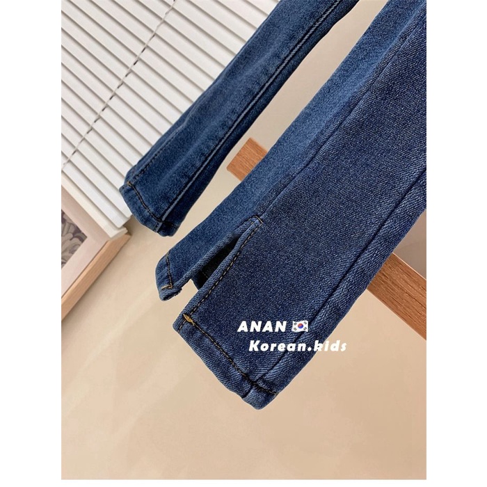 Quần Short Jean 5 Ống Loe Chống Muỗi Phong Cách Hàn Quốc Thời Trang Xuân Thu Cho Bé Gái