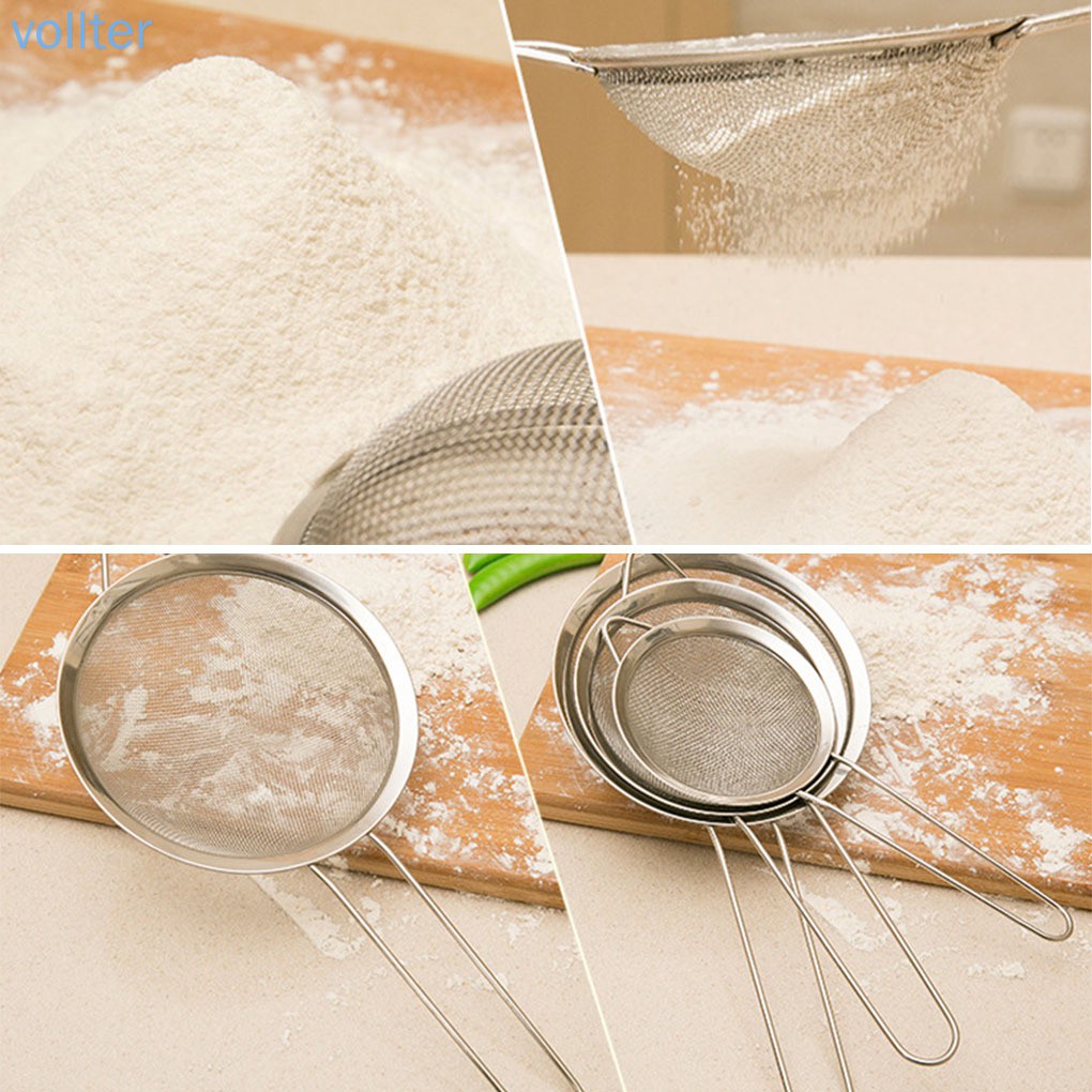 Rây lọc trà bằng thép không gỉ tay cầm dài 7cm tiện dụng cho nhà bếp