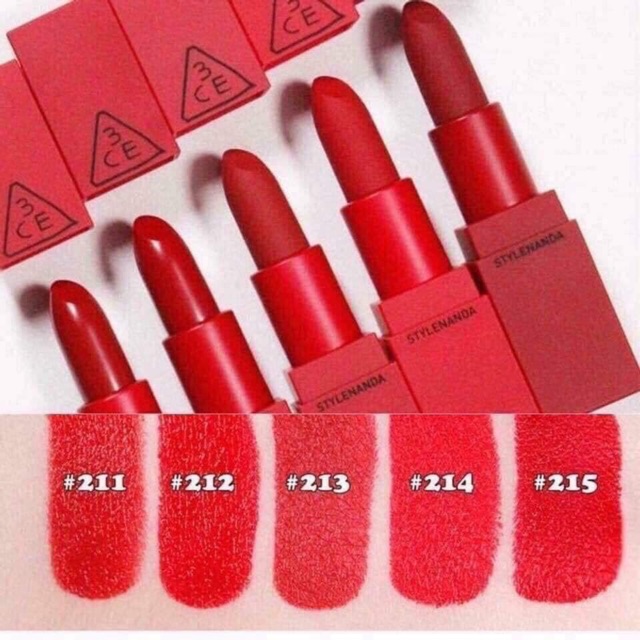 Set Son 3CE Red Recipe Mini Lip Kit