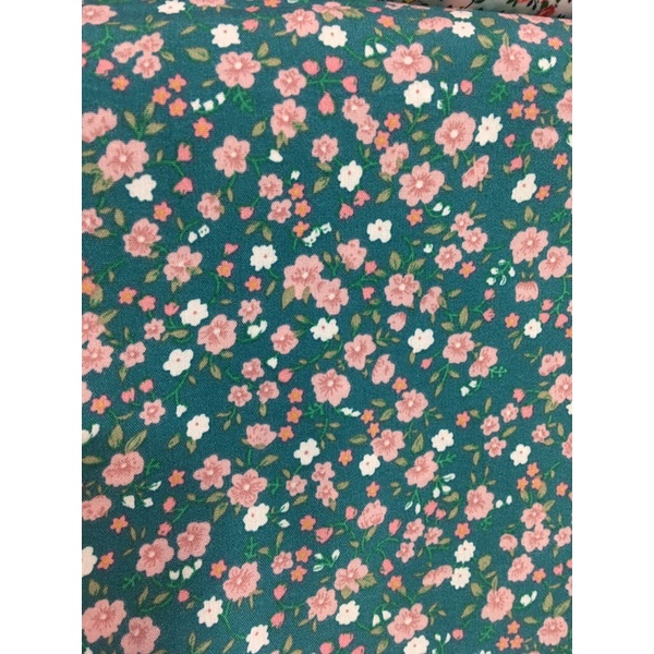 Vải lụa Nhật hoa nhí cao cấp may váy hoa siêu cưng