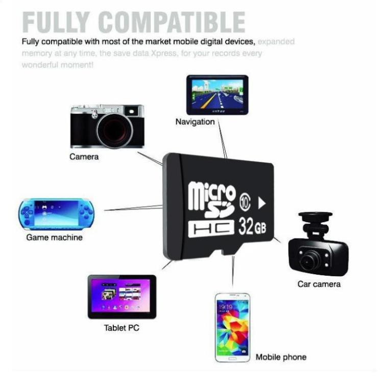 Thẻ nhớ điện thoại 64G/32G/16G/8G/4G/2G micro sd class 10 U3, cho camera, máy ảnh  - Bh 2 năm lỗi 1 đổi 1