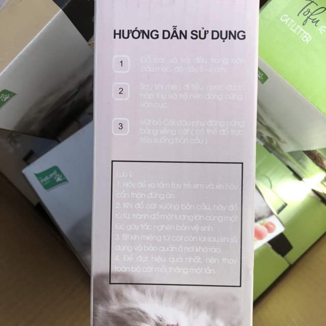 Cát đậu nành, cát vệ sinh cho mèo cát Tofu 7L