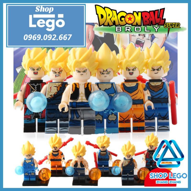 Xếp hình Dragon ball Gogeta - Vegeta - Xeno Goku - Vegeto Lego Minifigures XP021 025