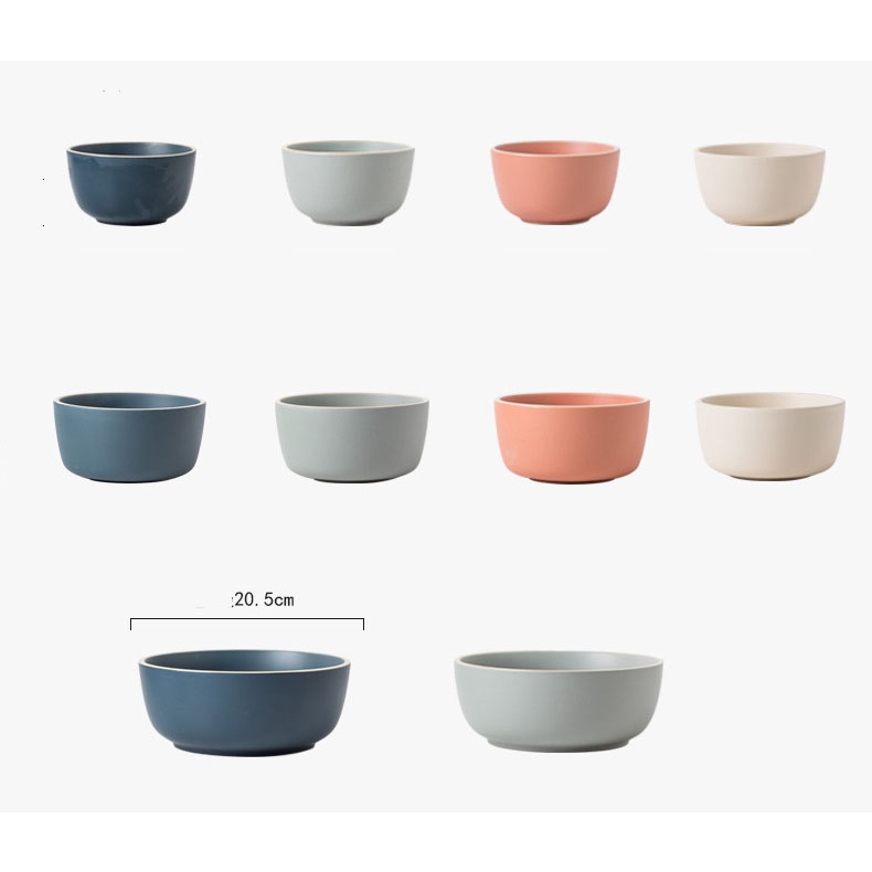 Bộ chén dĩa bát đĩa màu basic