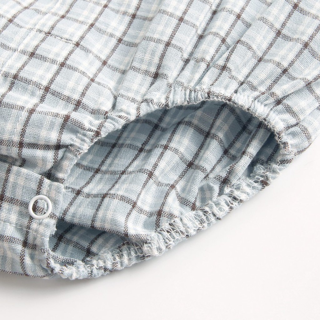 Bộ Áo Liền Quần Kẻ Ca-Rô Xinh Xắn Hợp Thời Trang Cho Bé Trai