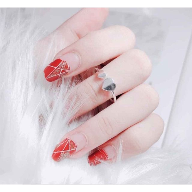 Nhẫn Bạc Ta Cao Cấp CaoBac Silver Tim Hở Basic Dành Tặng Riêng Cho Bạn Gái