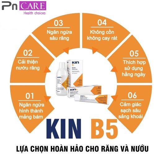 PnCARE | Kem Đánh Răng Kin B5 ® 155g - PHỤC HỒI MÔ NƯỚU & MEN RĂNG