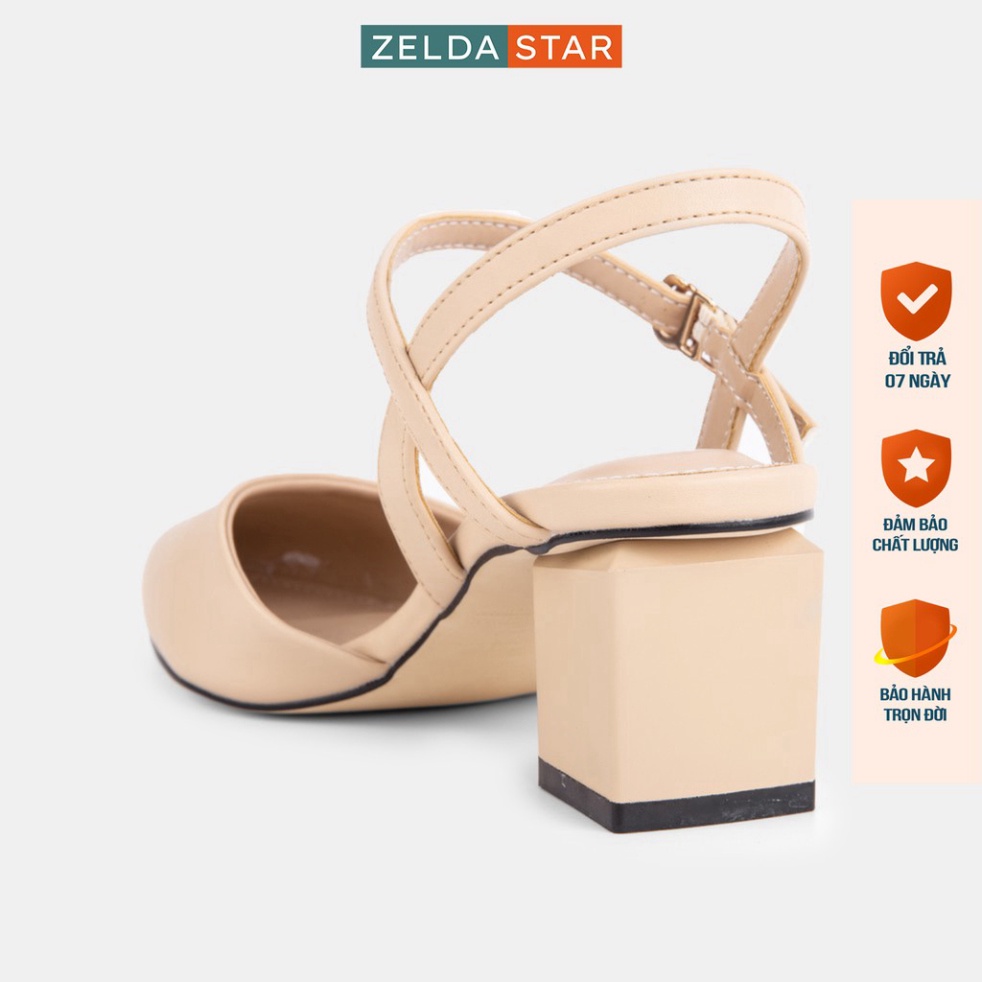 Giày Sandal Zelda Star mũi nhọn gót cao 5cm - SN014920