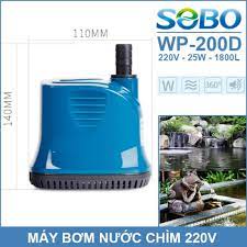 Bơm Hút Đáy Sobo WP-200D (25W-1800L/H-1.5M) - Máy Bơm Chìm Hút Cặn 360 Độ Cho Bể Cá