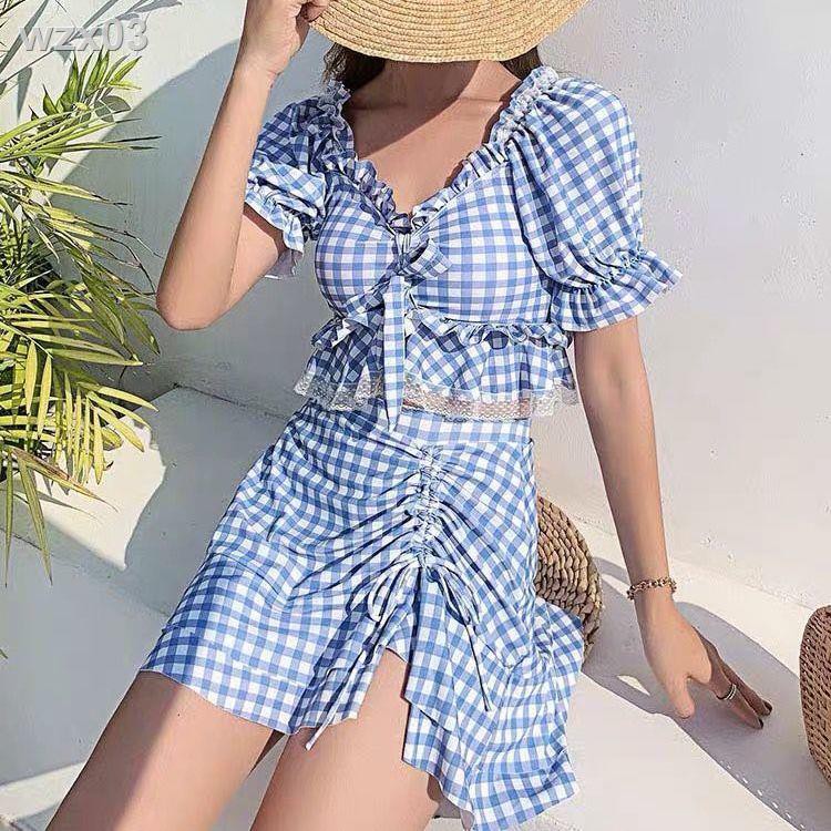 Váy xẻ tà áo tắm hai mảnh bảo bối người hâm mộ cổ tích Xian mỏng dễ thương Cô gái Nhật Bản ngọt ngào Hàn Quốc su | BigBuy360 - bigbuy360.vn