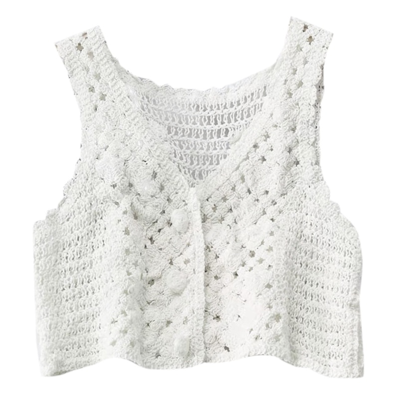 Áo khoác len không tay Xixi cổ chữ v thời trang sành điệu cho nữ