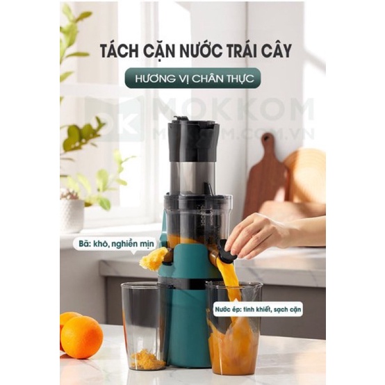 Máy ép chậm Mokkom MK199 chính hãng, máy ép hoa quả, ép nguyên quả bảo hành 12 tháng