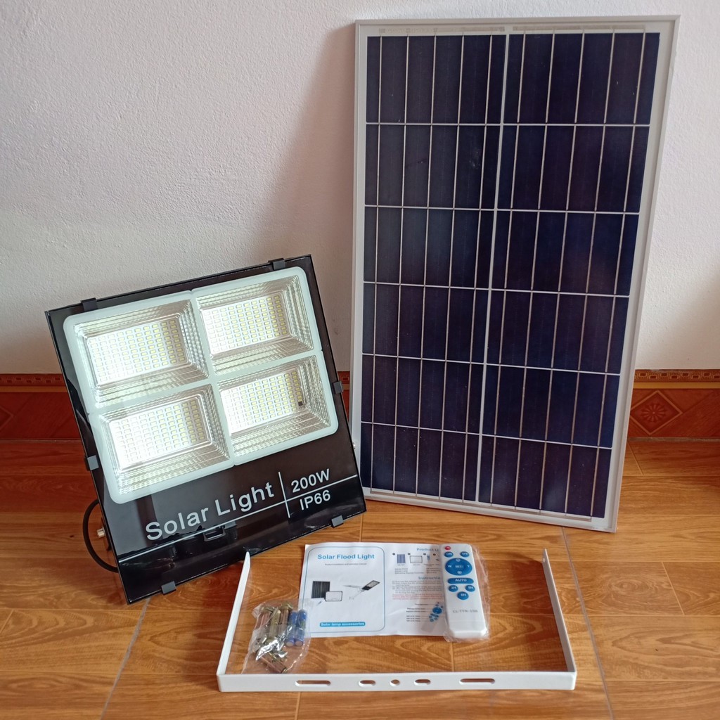 300W ĐÈN PHA LED NĂNG LƯỢNG MẶT TRỜI , Solar Light , IP66 chống nước , NHÔM ĐÚC NGUYÊN KHỐI ABM Solar