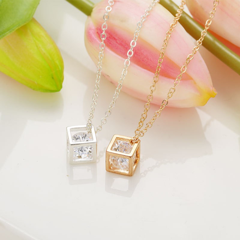 Dây chuyền đính đá DC03 100% titan nguyên chất không gỉ nhiều mẫu tuỳ chọn thời trang thanh lịch 2021 cho nữ