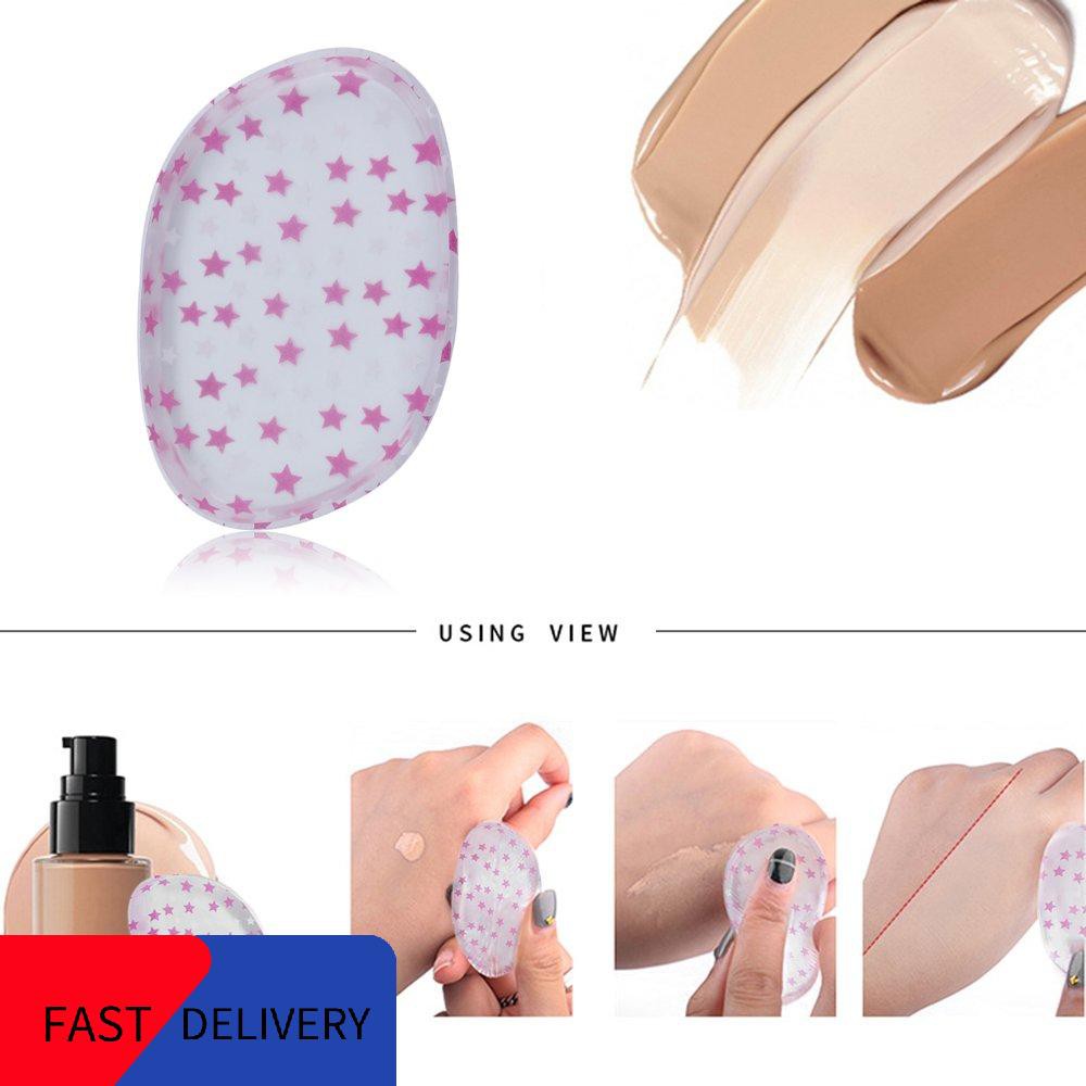 (hàng Mới Về) Mút Silicone Tán Kem Nền / Kem Bb Trang Điểm Mặt Tiện Dụng