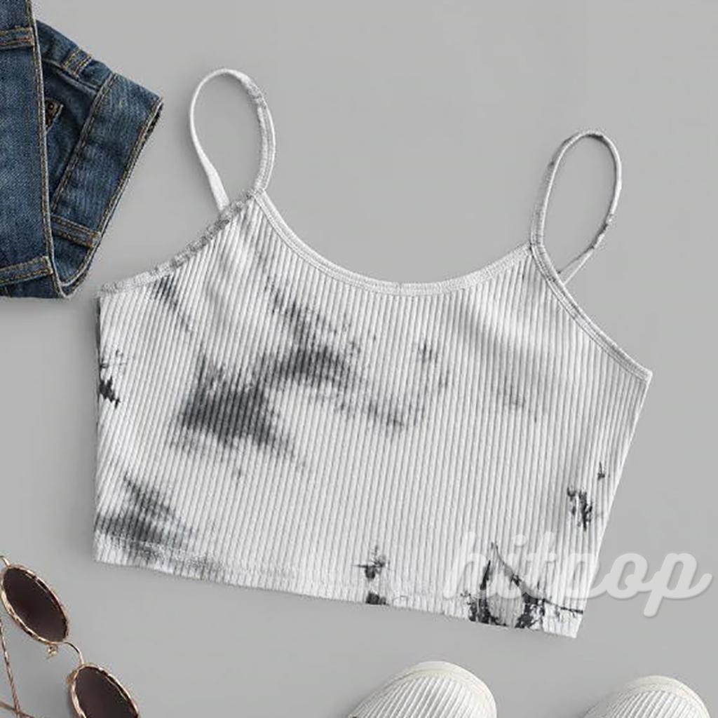 [Mã FAMAYWA giảm 10K đơn 50K] Áo Thun Nữ Cộc Tay Cổ Tròn In Hình Màu Loang Cá Tính | BigBuy360 - bigbuy360.vn