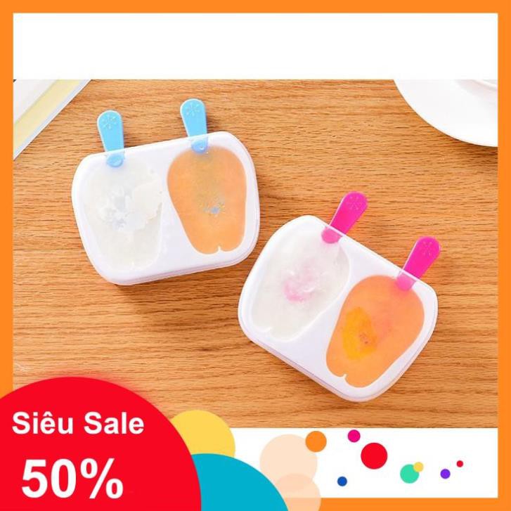 Khuôn làm que kem 💓SALE💓 Hộp làm que kem Bunny Snowman làm kem tại nhà,tạo ra những que kem đẹp mắt và dễ dàng 5019