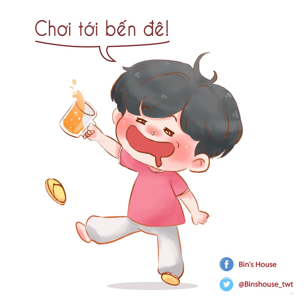 BIN'S HOUSE | Sticker Bin nhỏ - Nhãn dán trang trí dễ thương