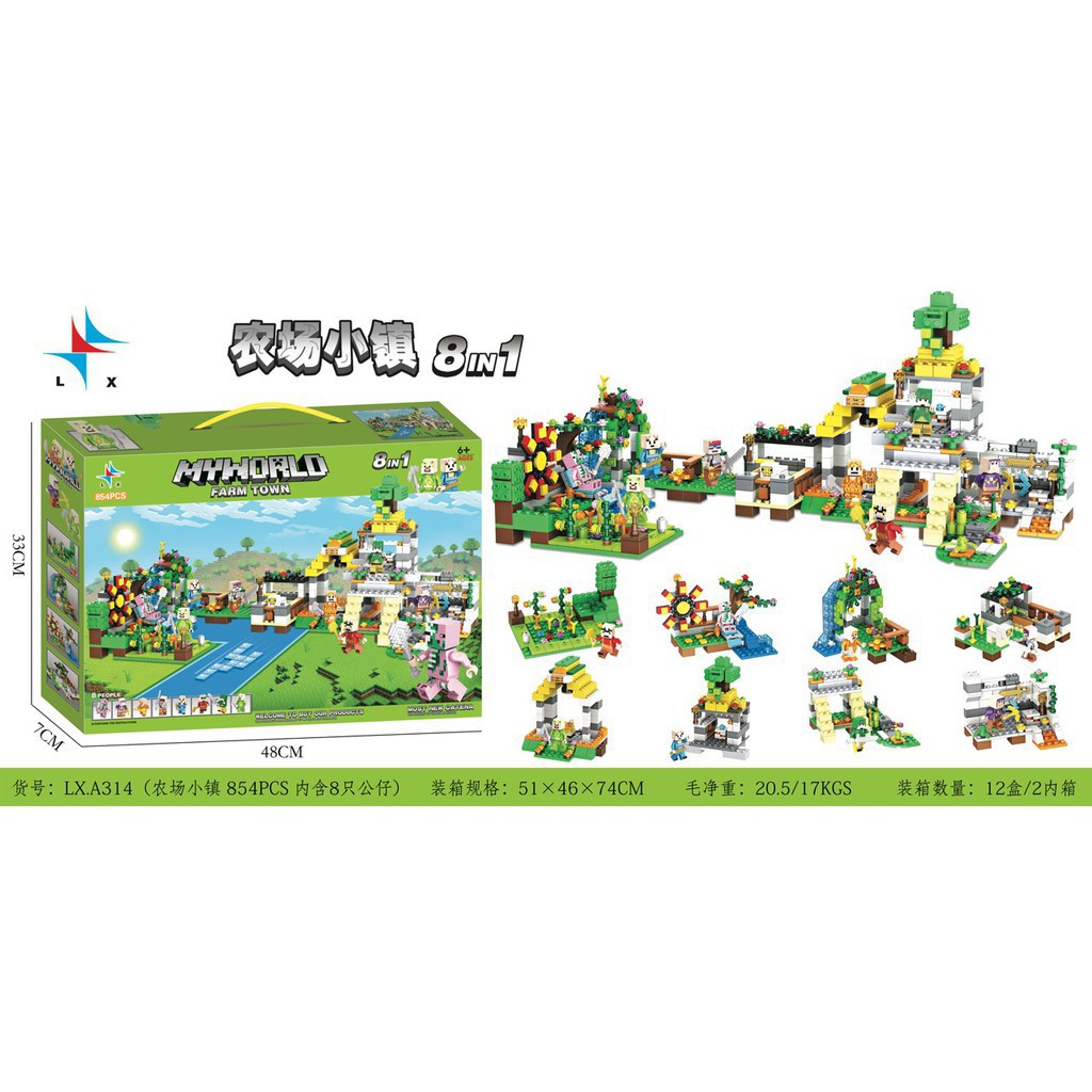 Lego Ghép Hình Game My World 8IN1 854PCS SP615