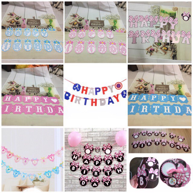 Dây chữ Happy birthday giấy