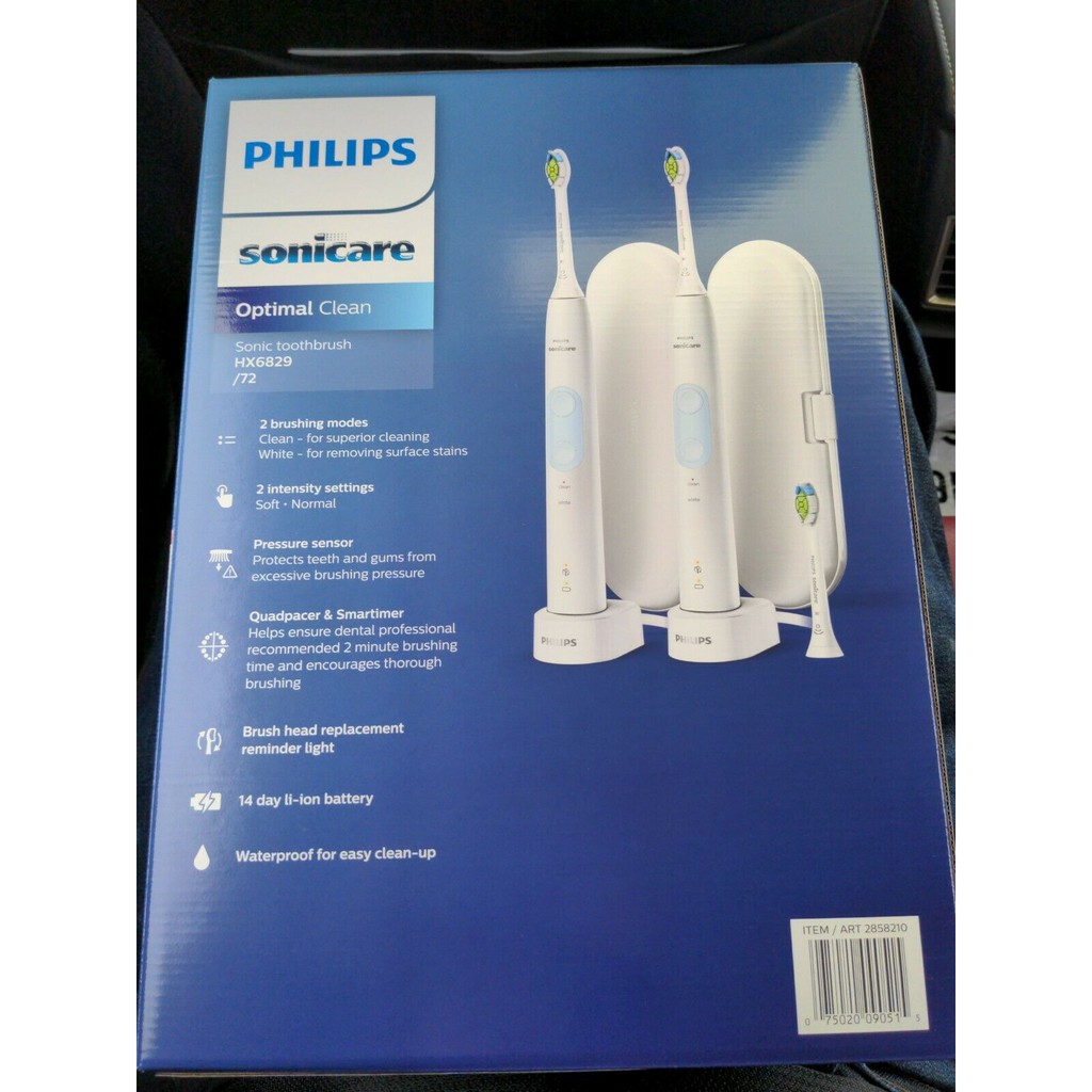 - Bộ đôi bàn chải điện Philips Sonicare ProtectiveClean 5000, Optimal Clean - Có bán tách set