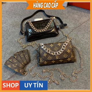 Túi Xách Mix Xích Đeo Bụng 3 Quai Sang Trọng Quý Phái
