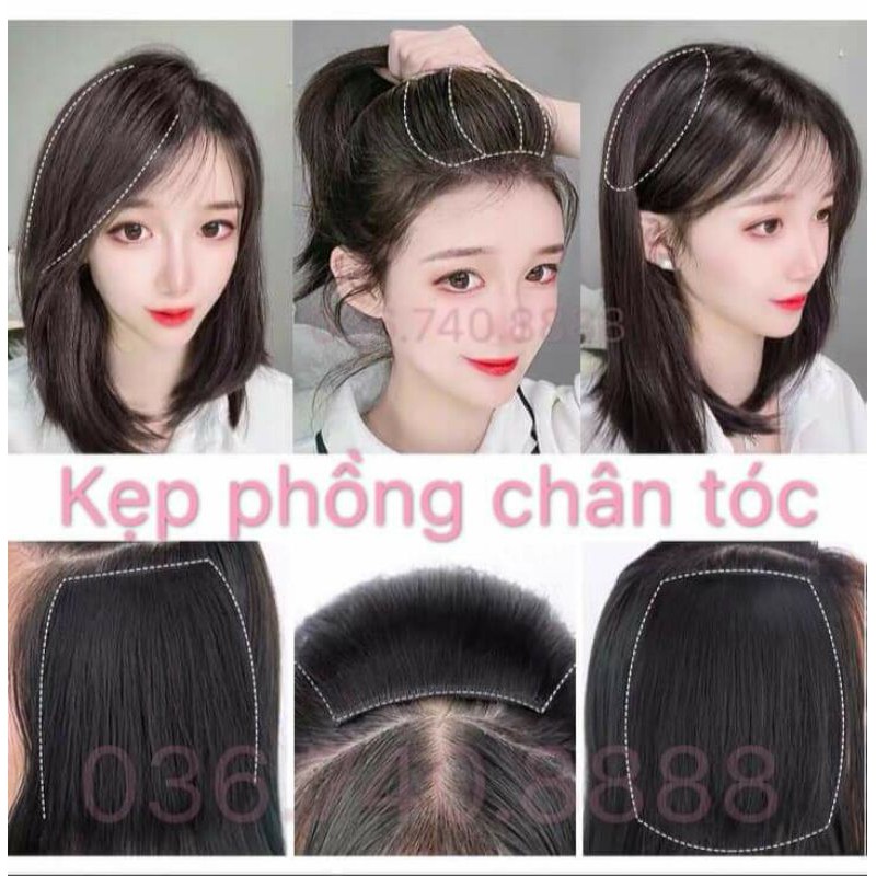 sét phồng chân tóc giả