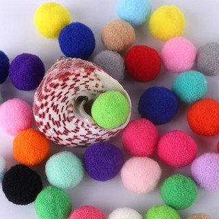 10 viên bông tròn màu trắng đường kính 2cm - Nguyên liệu làm phụ kiện handmade