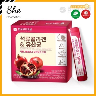 Bột Collagen Uống Lựu Đỏ Bio Cell Hàn Quốc Thần Dược Đẹp Da Giảm Cân Thải Độc Tố Mờ Nám