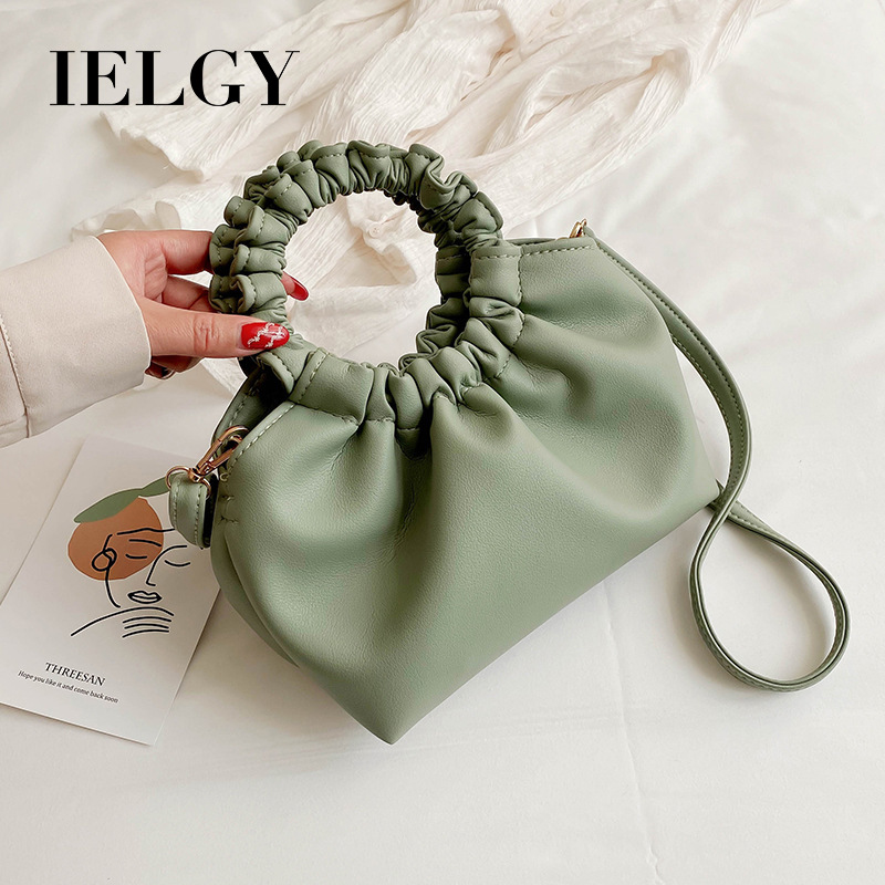 Túi xách màu trơn phong cách retro cá tính thời trang cho nữ IELGY