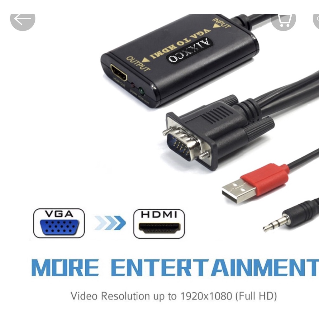 Cáp chuyển  VGA sang HDMI 1080P HD TV HDTV / PC / Video