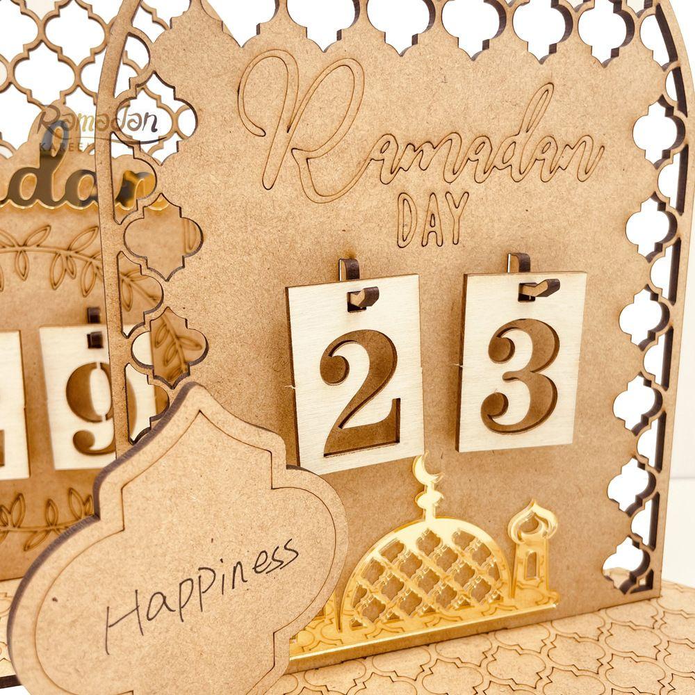 MUVAKO Lịch Đếm Ngược Ngày Hồi Giáo Bằng Gỗ