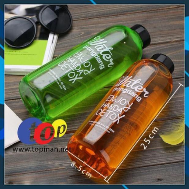 [Xả Kho] Bình nước Detox Pongdang 1000ml ( có túi đựng - màu trong suốt y hình )