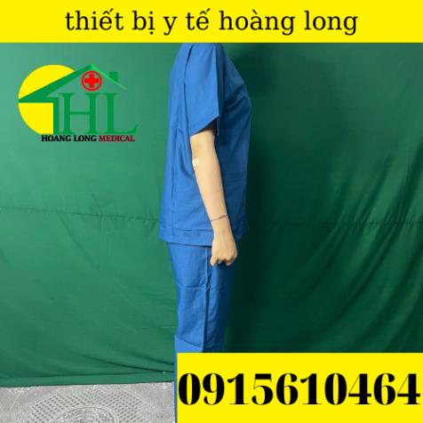Bộ Scrubs cổ tim phòng mổ, đồng phục Spa, phòng khám, Bác Sĩ, quần áo phòng mổ, đồng phục phẫu thuật màu xanh cổ vịt