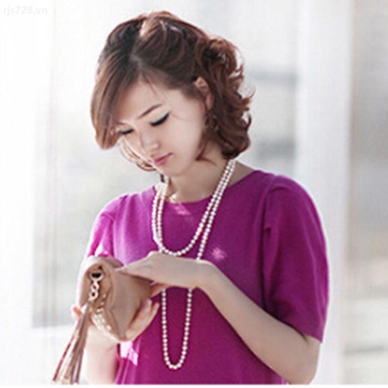 Vòng cổ Dáng Dài Đính Ngọc Trai Nhân Tạo Xinh Xắn Cho Nữ