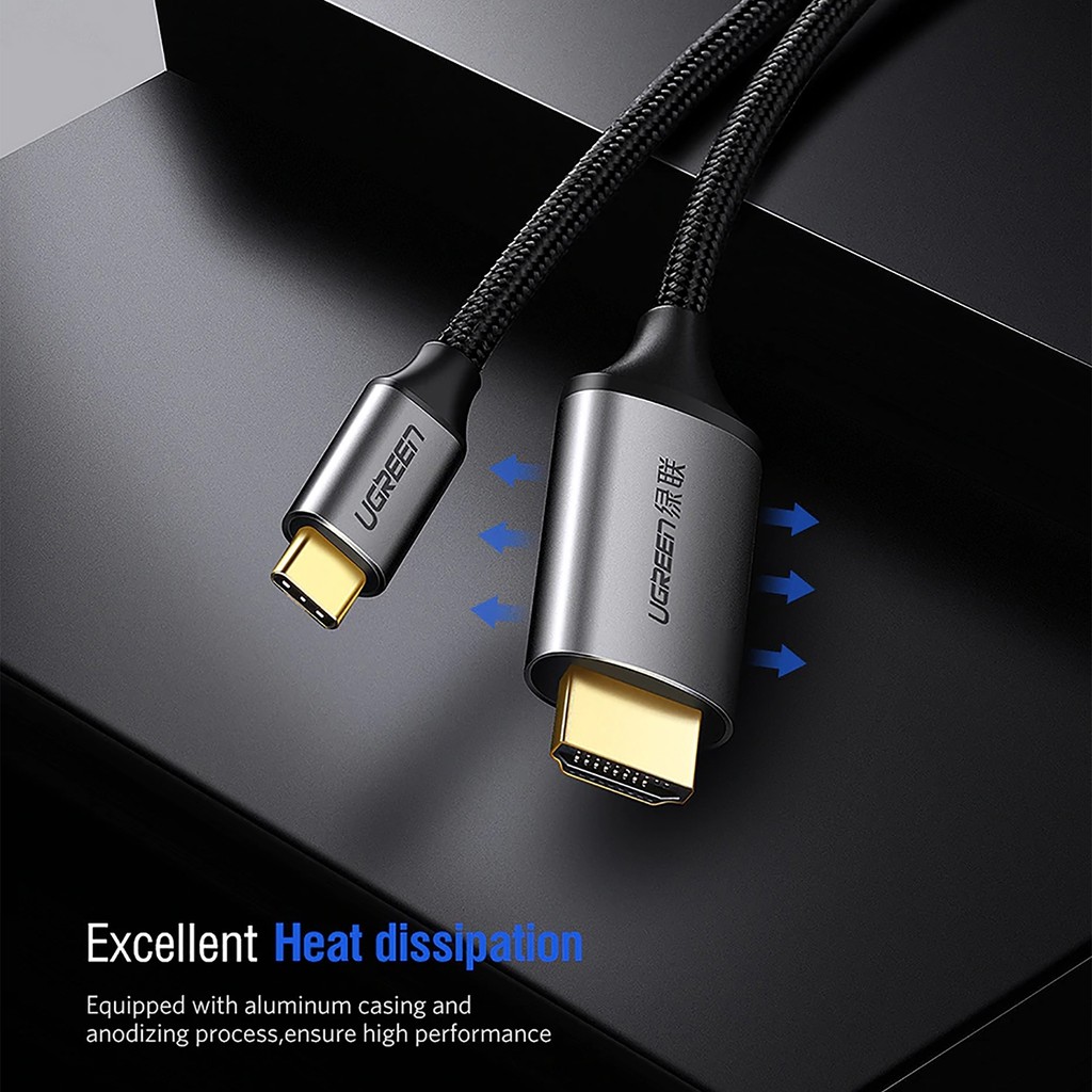 Dây chuyển USB Type C to HDMI 4K 60Hz Ugreen 50570 MM142- Dài 1.5M