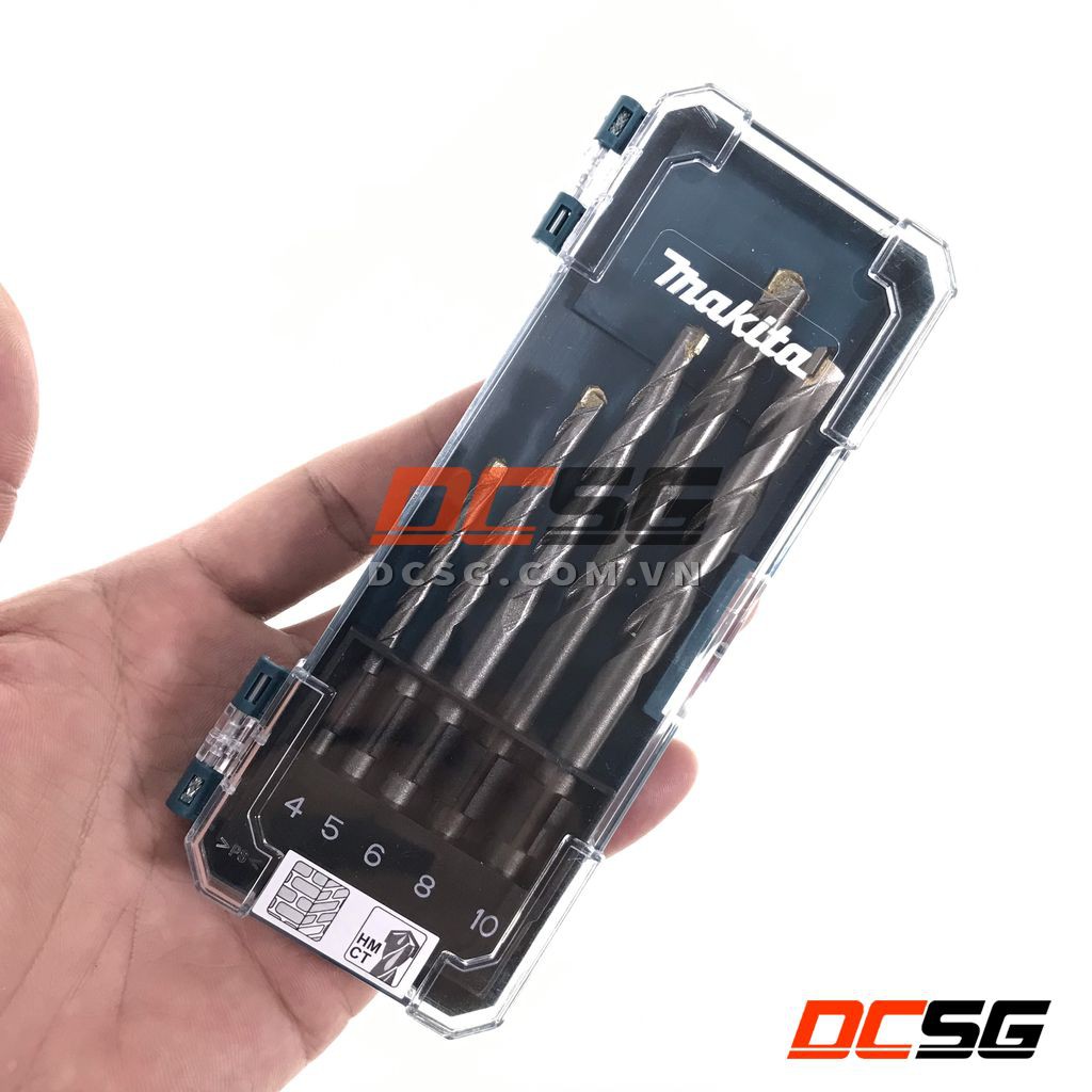 Bộ mũi khoan tường chân tròn 05 cái  Makita D-72877 | DCSG