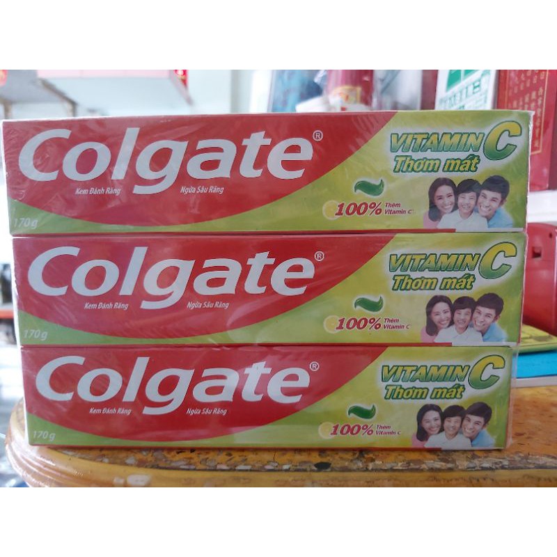 Kem Đánh răng Colgate VitaminC 170g lốc 6 cây giá sỉ