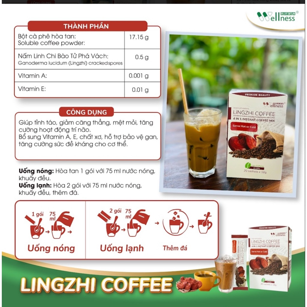 Cà phê sức khỏe, sắc đẹp Lingzhi Coffee - cà phê linh chi
