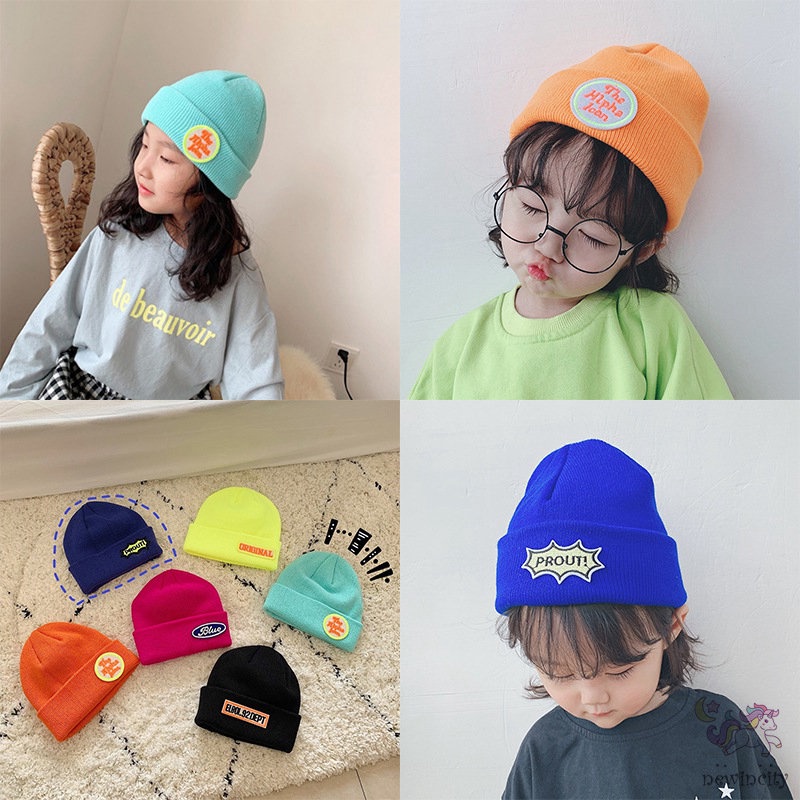 Mũ len dệt kim nhiều màu tùy chọn phong cách Hàn Quốc thời trang cho bé