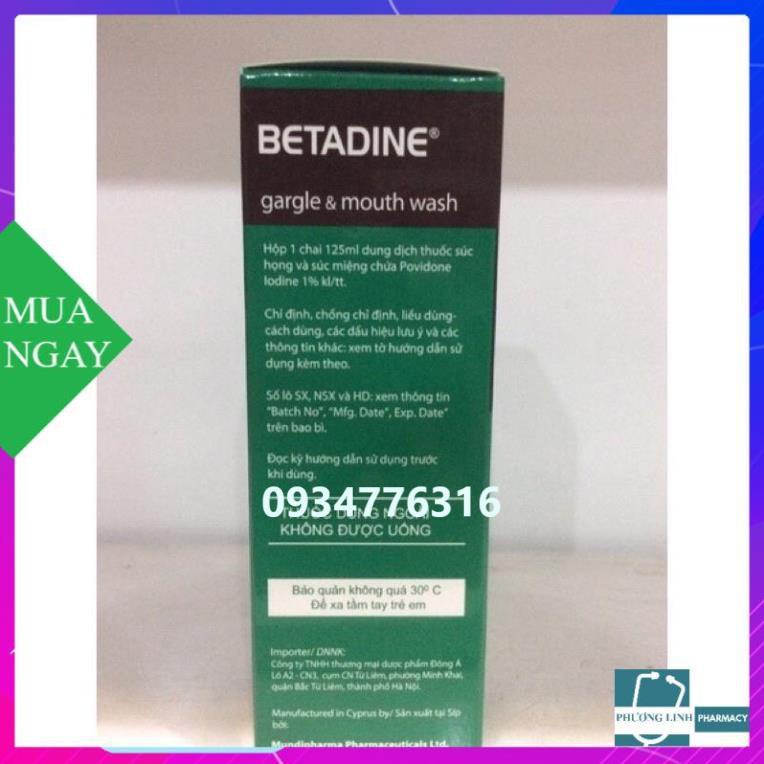 Nước xúc họng BETADINE 125ml