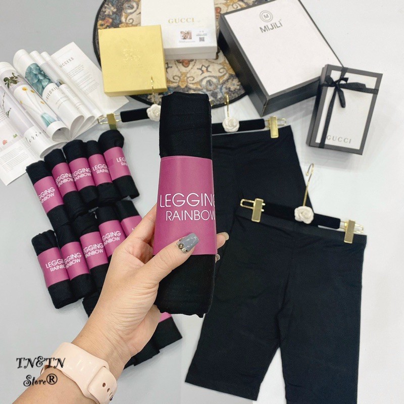 QNU23 - QUẦN LEGGING NỮ NGỐ CUỘN TÍM