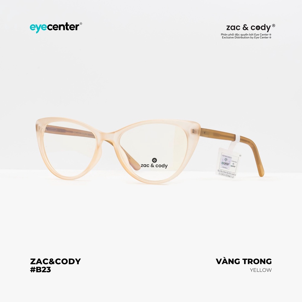 Gọng kính nữ chính hãng Hàn Quốc ZAC & CODY B23S lõi thép chống gãy cao cấp Hàn Quốc nhập khẩu by Eye Center Vietnam