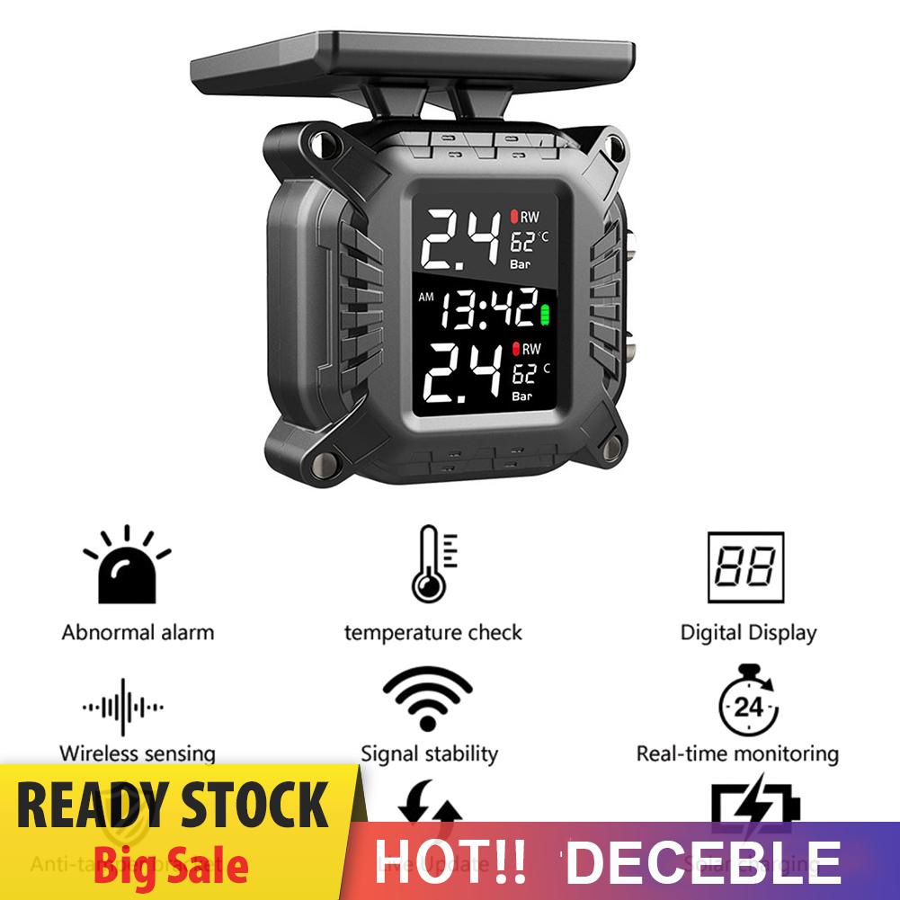 Hệ Thống Giám Sát Áp Suất Lốp Xe Hơi Tpms Sử Dụng Năng Lượng Mặt Trời Kèm 2 Cảm Biến