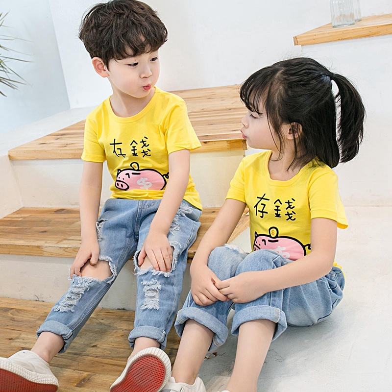 NEW Áo Thun Ngắn Tay Chất Liệu Cotton Thời Trang Mùa Hè 2021 Dành Cho Bé Gái