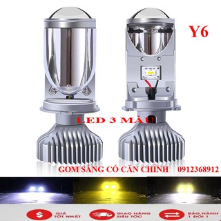 ĐÈN PHA BI CẦU MINI Y6 PHA TRẮNG +COS VÀNG , CÓ CHỤP CĂN CHỈNH –GIÁ 1 BÓNG