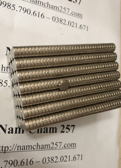 [Xả Kho] 10 viên Nam châm đất hiếm 10x3mm, loại nam châm trắng đất hiếm lực hút mạnh