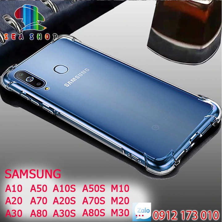 Ốp lưng Samsung A8,A9 Star A10S, A90, A20, A30, A50, A70, A80, A30S, A50S, M10, M20, M30...nhựa dẻo chống sốc-Trong suốt