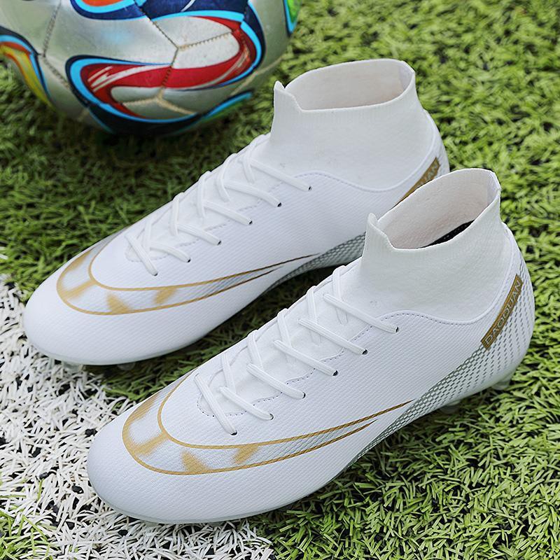 giày đá bóng nam cao cổ gãy đinh AG đinh dài TF đinh ngắn nữ giày tập học sinh tiểu học giày đá bóng Ronaldo CR7 trẻ em